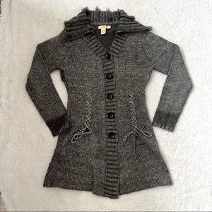 Wool Blend Button Cardigan